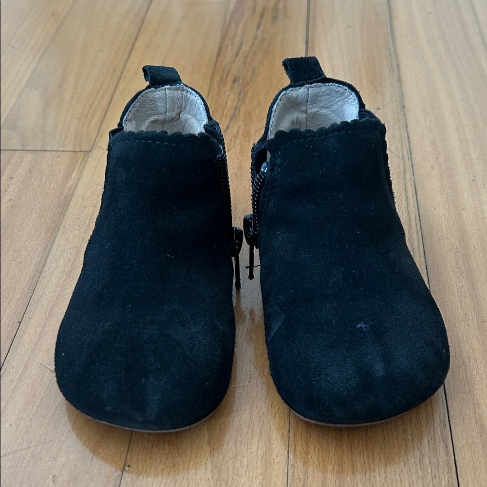 Little Love Bug Black Suede “Reagan” Style Boots